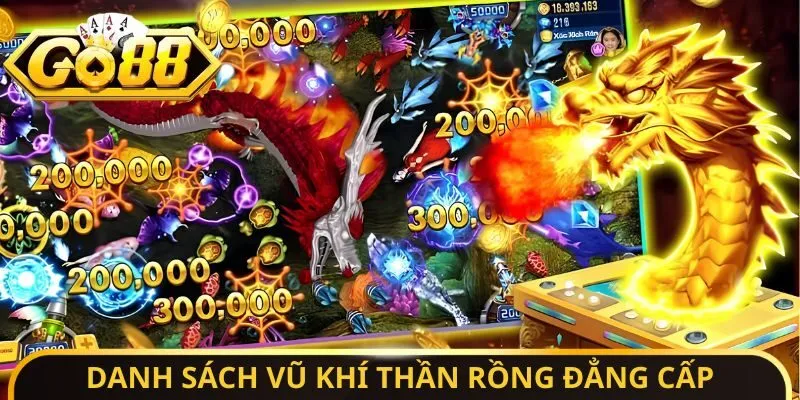 Bắn Cá Thần Rồng - Tựa Game Săn Thưởng Đáng Chơi Của Năm 3 Sunwin Danh sách vũ khí thần rồng đẳng cấp