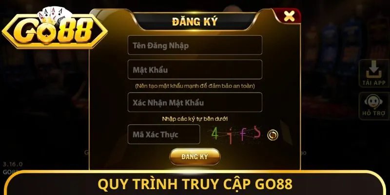 Quy trình truy cập Go88