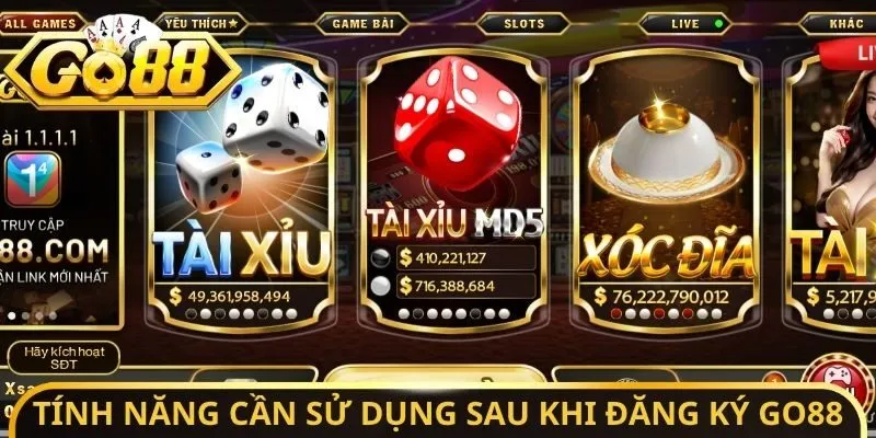 Đăng Ký Go88 - Thao Tác Để Tạo Account Một Cách An Toàn 3 Sunwin Tính năng cần sử dụng sau khi đăng ký Go88